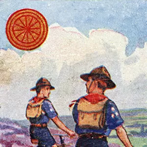Cyclist Scout Badge, 1923 (colour litho)