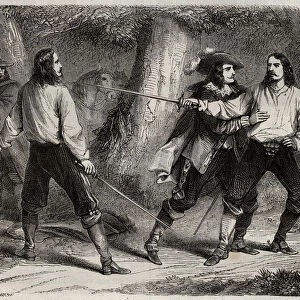 Duel has the sword between the Viscount of Cahuzac and the Marquis of Gesvres