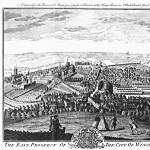 The East Prospect of the City of Winchester, from the Universal Magazine