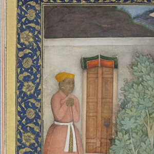 Detail from Emperor Jahangir with Holy Men in a Garden, c