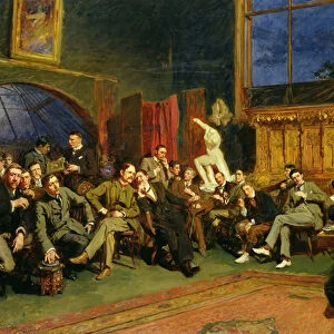 Evening in the Studio with my Students, 1886 (oil on canvas)