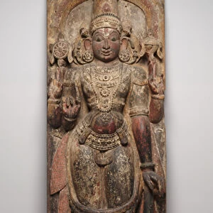 Festival figure: Vishnu, 17th century (wood and paint)