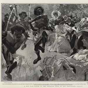 A Fiji War Dance in the Colonial Fete at the Alexandra Palace (litho)