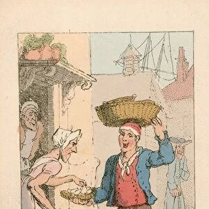 Flounders (coloured engraving)