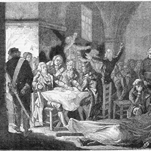 French Revolution: last banquet of the Girondins, October 30-31