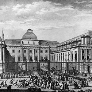 French Revolution: Paris City Hall, parliament in November 1790 on the island of the city