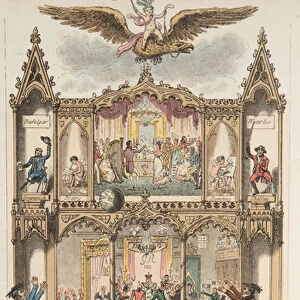 Frontispiece, from "The English Spy", pub. 1824 (hand coloured engraving)