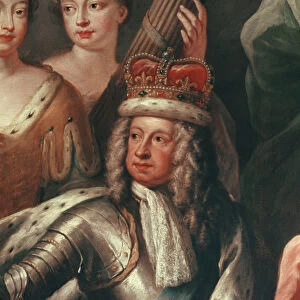 Detail of George I from the Painted Hall, Greenwich