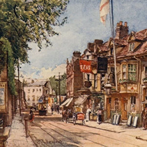 High Street, Twickenham (colour litho)