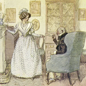 Illustration for Janets Repentance by George Eliot (colour litho)