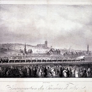 Inauguration of the Belgian Railway in Brussels, May 5, 1835 - lithography, v. 1840
