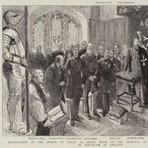 Installation of the Prince of Wales as Grand Prior of the Hospital of the Order of St John of Jerusalem in England (engraving)