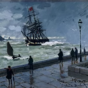 The Jetty at Le Havre, Bad Weather, 1870