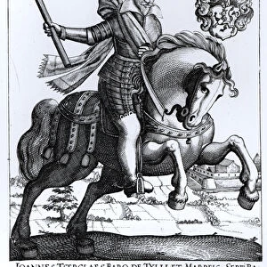 Johann Tserclaes, Graf von Tilly (1559-1632) (engraving) (b / w photo)