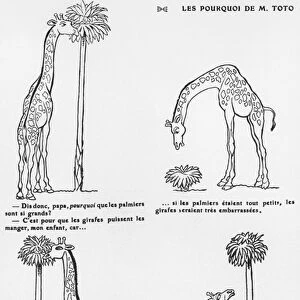 Les pourquoi de monsieur Toto, Caricature of Darwins theory of evolution