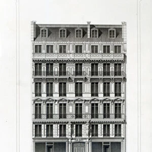 Maison A Loyer, No 3 Rue de la Paix, Paris; Architecture Privee au C19th (litho