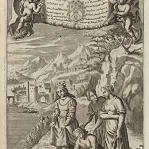 Moses delivered from drowning (engraving)
