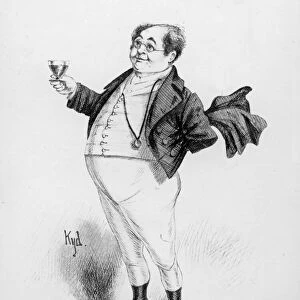 Mr. Pickwick, a character from The Pickwick Papers by Charles Dickens (litho)