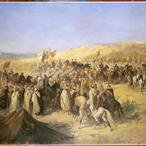 Napoleon III (1808-73) in Algeria, 21st May 1865 (oil on canvas)