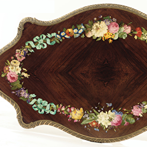 Napoleon III centre table, c. 1856 (rosewood & enamel) (see also 476434 and 476436)