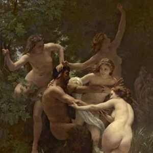 Nymphs and Satyr, 1873 (oil on canvas)