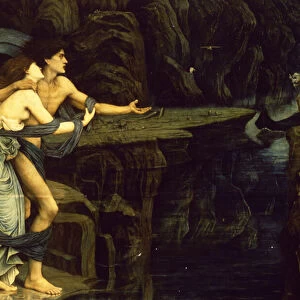 Orpheus and Eurydice on the Banks of the River Styx, 1878 (oil on panel)