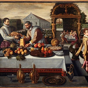 Outdoor banquet (Painting, end of 16th century)