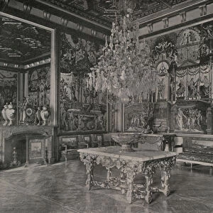 Palace of Fontainebleau, Reception Salon (b / w photo)