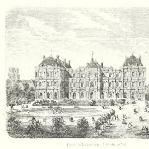 Palais du Luxembourg (cote du jardin) (engraving)