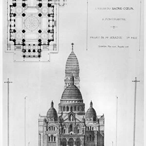 Paul Abadies winning design in the Competition for the Design of Sacre-Coeur in
