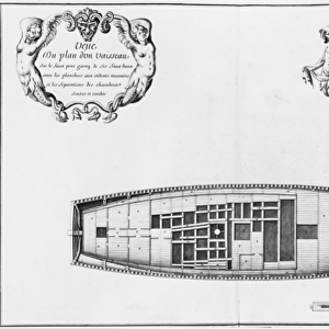 Plan of the false deck of a vessel, illustration from the Atlas de Colbert