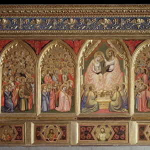 Polyptych Baroncelli: the Coronation of the Virgin (Tempera on wood, 13th-14th century)