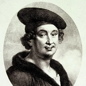 Portrait of Francois Villon (1431 - 1463), French poet - engraving n. d