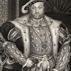Portrait of King Henry VIII (1491-1547) from Lodges British Portraits