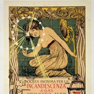 Poster advertising Incandescent Gas-Lamps, 1895 (colour litho)