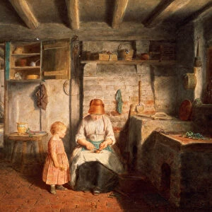 Preparing for dinner, 1854 (panel)