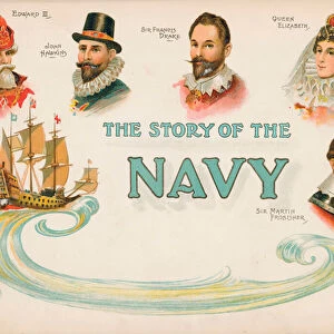 Prominent figures in the history of the Royal Navy (chromolitho)