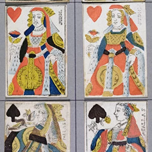 Queen of Spades and Queen of Hearts Playing cards, 17th - 18th century