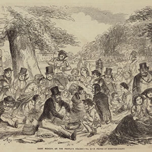 Saint Monday, or the Peoples Holiday, a Pic-nic at Hampton Court (engraving)