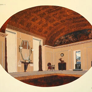 Salon, illustration from Interieurs by Leon Moussinac, pub