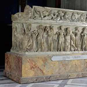 Sarcophagus with frieze of the Nine Muses, c. 160 AD (marble) (see also 33159)