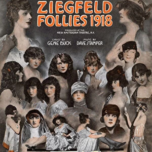 Sheet Music for Garden of my Dreams Ziegfeld Follies, 1918 (colour litho)
