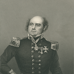 Sir John Franklin engraved by D. J. Pound from a photograph, from The Drawing-Room