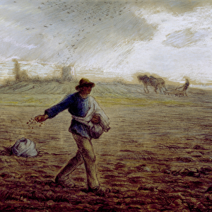 The Sower, c. 1865 (pastel & crayon on paper)