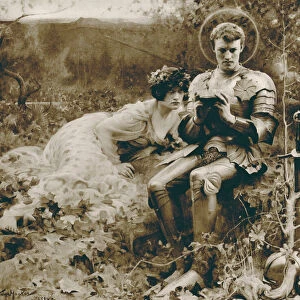 The Temptation of Sir Percival (photogravure)