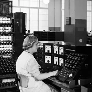 Testing of television broadcasting equipment at the Telefunken manufacturing plant, Berlin, c