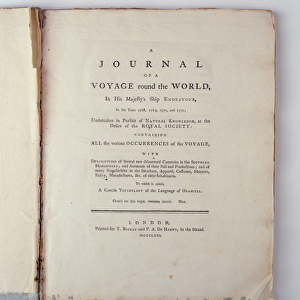 Titlepage of A Journal of a Voyage Around the World in His Majesty