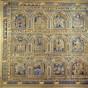 The Verdun Altar, depicting biblical scenes, 1181 (champleve enamelwork) (right panel
