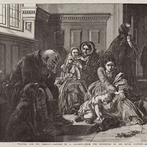 "Waiting for the Verdict, "from the Exhibition of the Royal Academy (engraving)