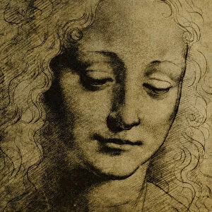 Youths head; drawing by Leonardo da Vinci. Gabinetto dei Disegni e delle Stampe, Uffizi Gallery, Florence